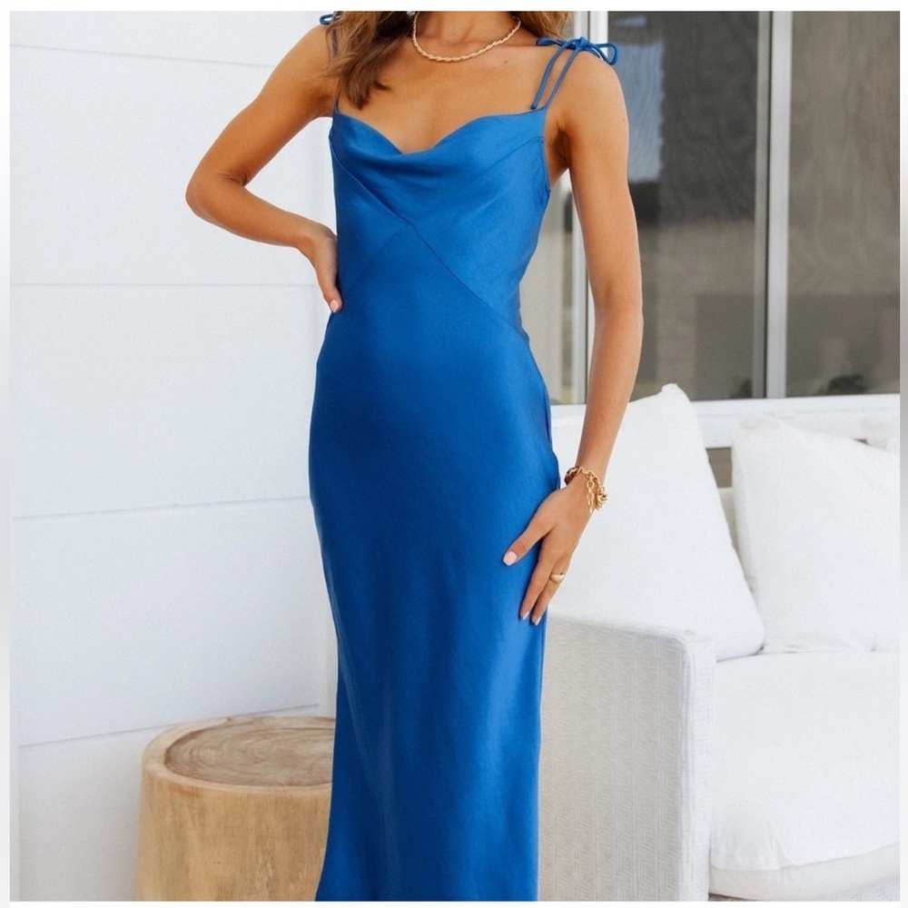 NWT Hello Molly Royal Blue Midi Dress
